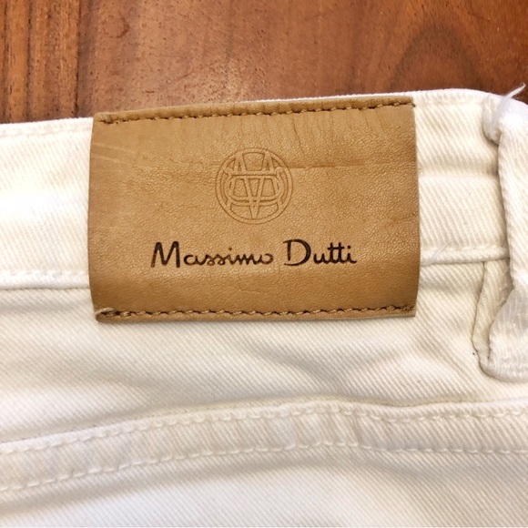 Massimo Dutti White Boot Cut Fit Flared Low Rise Boho High Rise Denim Jeans. US8 - Picture 3 of 16